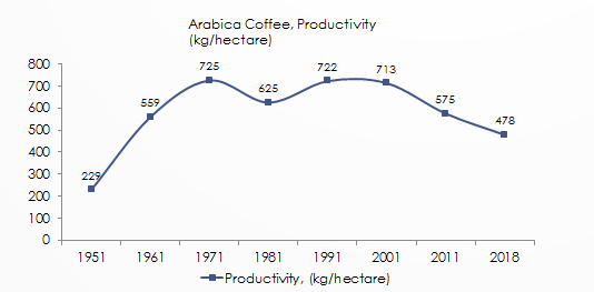 Arabica Coffee Productivity in India